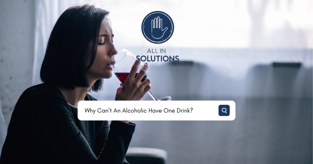 picture of alcoholic having one drink