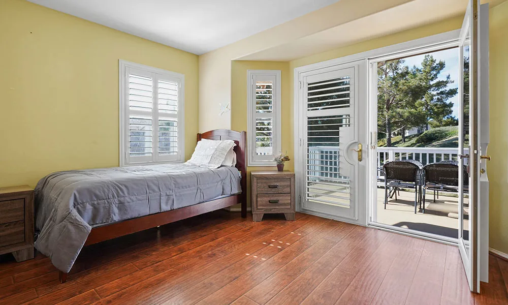 Female Sober Living Balcony Bedroom