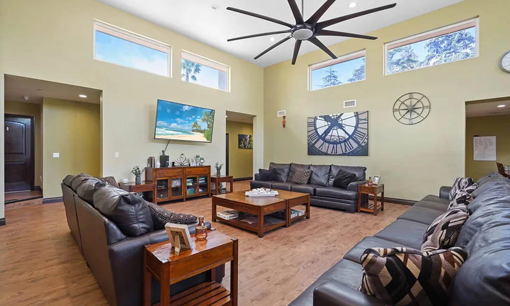 Male Sober Living Living Room