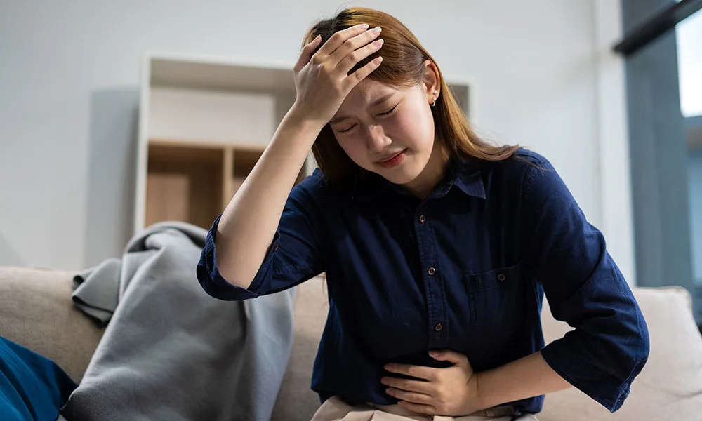 Physical Withdrawal symptoms such as headaches, sweating, and upset stomach.