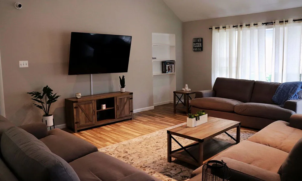 Male Sober Living Family Room